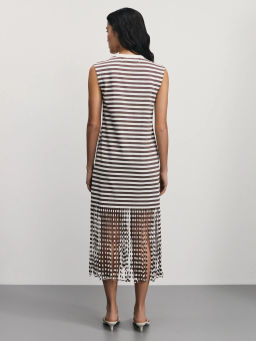 Платье в полоску с бахромой / Zarina  фото 5