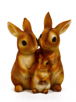 Фигура садовая  26*17*13 см  "Семья зайцев"