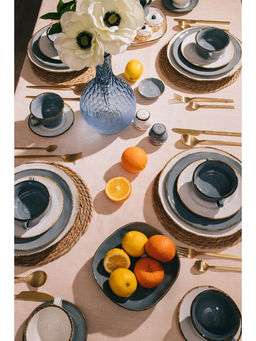 Тарелка глубокая Magistro Alpine Frost, 350 мл, d=23 см, фарфор, голубовато-серый  фото 9