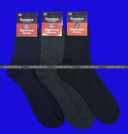 Цена за 10 пар. Сенатор носки мужские М-3 черные 29