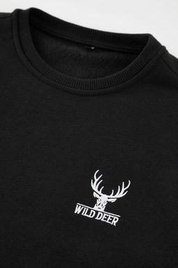 TRENDYOL MAN Antrasit Melanj Oversize/Genis Kesim Uzun Kol Hayvan Nak?sl? Sweatshirt TMNAW24SW00164 - Trendyolmilla фото 16