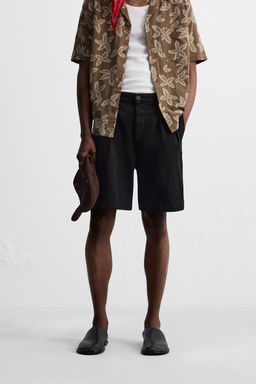 RELAXED FIT BERMUDA SHORTS WITH PLEATS - Zara фото 2