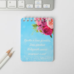 Подарочный набор, блокнот и ручка пластик С 8 марта - Artfox фото 4