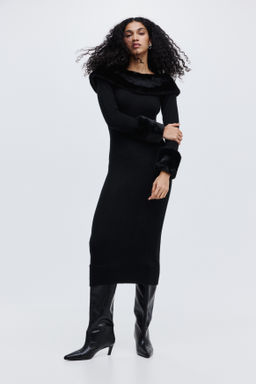 Vestido off-the-shoulder de punto - H&m фото 2