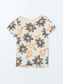 Bisiklet Yaka ?i?ekli K?z Bebek Pijama Tak?m?