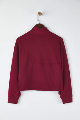 Bordo Modal Kumas Relaxed Sweatshirt THMAW26SW00001 - Trendyolmilla фото 8
