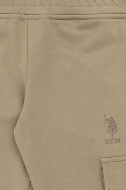 Светлые спортивные штаны цвета хаки для девочек - U.s. polo assn фото 6