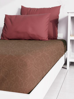 Простыня Микрофибра Узор - Ореховый 150х215