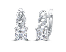Серьги из серебра куб.циркон., В10-1360