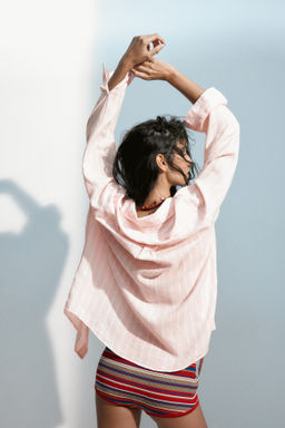 Camisa en mezcla de lino - H&m фото 11