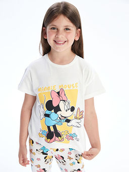 Minnie Mouse Bask?l? K?z ?ocuk Ti??rt