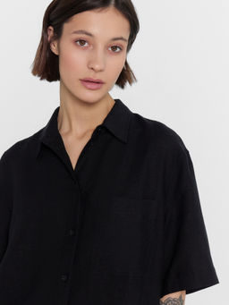 Рубашка женская черная черный 112855-1/1