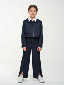 Синий жакет для девочки Mooriposh, модель 0722