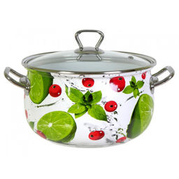 Мохито Кастрюля глубокая 4,0 л. стекл./кр.*4 3033 /INTEROS/