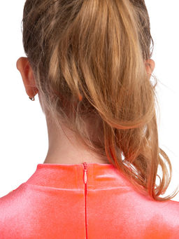 8704 Платье для фигурного катания из бархата со вставкой и стразами - Chersa фото 6