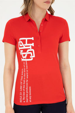 Женская красная футболка - U.s. polo assn фото 6