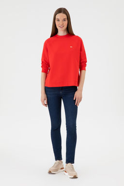 Kad_n K_rm_z_ Basic Sweatshirt Sepette S_rpriz _ndirim - U.s. polo assn фото 4