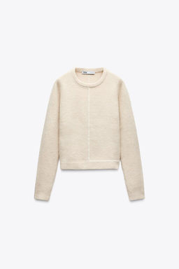 KNIT SWEATER WITH CONTRAST TRIMS - Zara фото 10