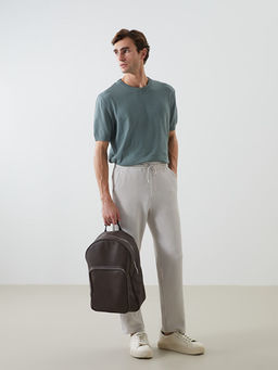 Bisiklet Yaka K?sa Kollu Erkek Triko Kazak