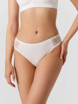 Цена за 2 штуки! Трусы женские белые с кружевными вставками