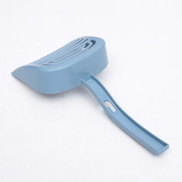 Туалет для кошек фигурный с бортом с совком, 54 х 38 х 20 см, бело-розовый - Пижон фото 8