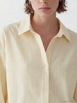 ?izgili Oversize Oxford Kad?n G?mlek