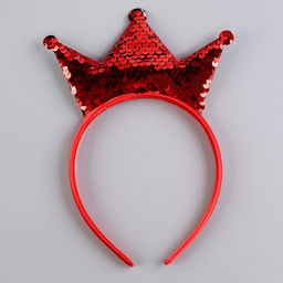 Карнавальный костюм «Новогодняя принцесса», рост 98 см, ободок, платье с короной, красный