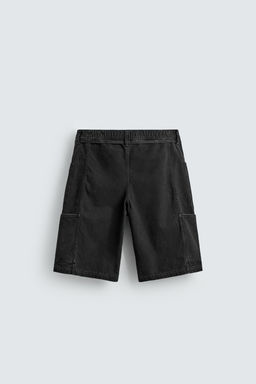 BERMUDA BAGGY FIT CINTUR?N / Negro