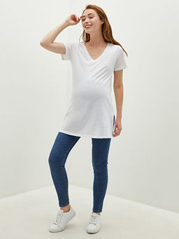 Kar?n Panelli Mercury Skinny Fit Cep Detayl? Hamile Jean Pantolon