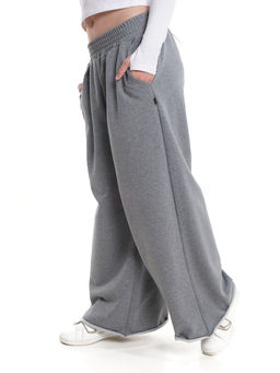 Брюки для девочки палаццо 22-7693 темно-серый меланж - Mini maxi фото 8