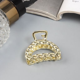 Цена за 6 шт. Крабик для волос «Карэн», дуга, 4 см, золото