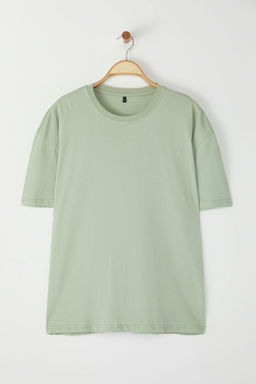 TRENDYOL MAN Siyah Oversize/Genis Kesim Sanatsal S?rt Bask?l? Orme T-Shirt TMNSS23TS00151 - Trendyolmilla фото 4