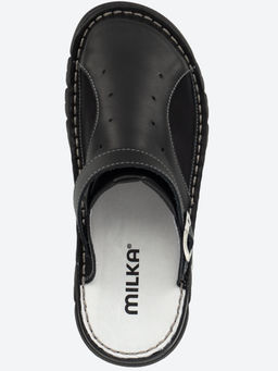 15 | Kina | Черные женские медицинские сабо натуральная кожа - Milka shoes&more фото 3