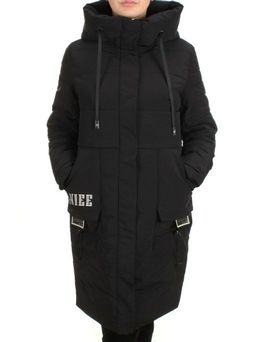 21-972 BLACK Пальто зимнее женское AIKESDFRS