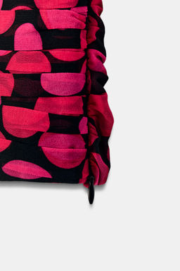 TOP LUNARES LAZO / Negro / Fucsia