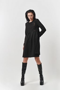 Платье повседневное свободное с длинным рукавом - Fly фото 7