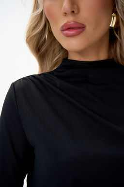 Лонгслив Нора (чёрный) - Эльза фото 2