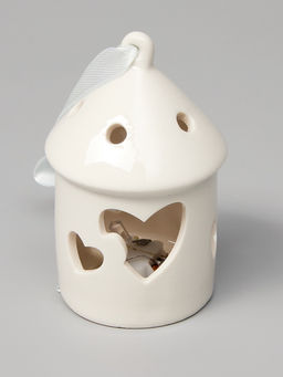 Светодиодная фигура «Дом с сердцем», 9.3×6×6 см, 1 LED, керамика, от батареек LR44×3 шт., тёплый белый свет