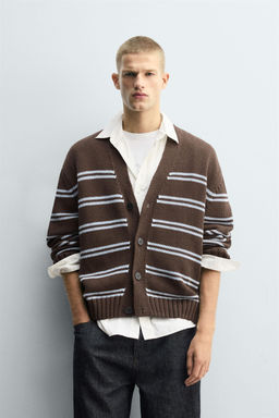 STRIPED JACQUARD CARDIGAN - Zara фото 2