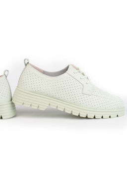 03-PDD161-3 LT. GREEN Полуботинки женские (натуральная кожа)