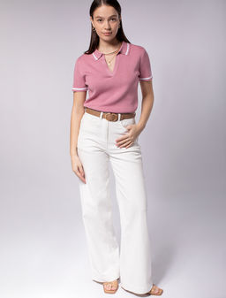 VILATTE / Поло тонкой вязки из вискозы  фото 13