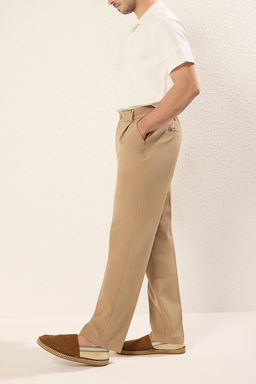 TRENDYOL MAN Bej Wideleg Baggy Rahat Kal?p Dokuma Kumas Pantolon TMNSS25PL00007 - Trendyolmilla фото 18
