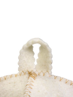 Шапка для бани и сауны «Царь бани», шерсть 50%, полиэфир 50%, белая