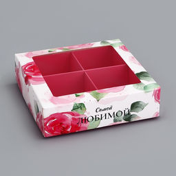 Цена за 3 шт. Коробка для конфет 4 шт. Самой любимой, 12.6?12.6?3.5 см