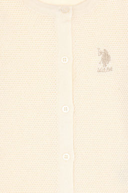 Кремовый трикотажный кардиган для девочки Неожиданная скидка в корзине - U.s. polo assn фото 4