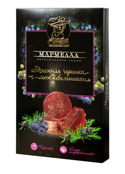 Мармелад желейный формовой Таежная черника 170гр (черника и ягоды можжевельника)