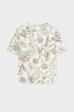 ЕП 20204/айвори,акварельные тропики пижама жен