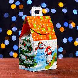 Цена за 5 шт. Подарочная коробка Домик Зимний дворик,9,1 х 7 х 15,7 см - Simaland фото 6