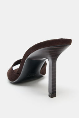 SPLIT SUEDE HEELED SANDALS - Zara фото 11