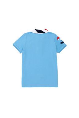 U. S. Polo Assn Базовая футболка-поло бирюзового цвета для мальчиков - U.s. polo assn фото 2